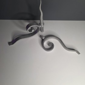 DECOR FLAMME ARTICULE ALU BRUT VF2 AVEC 2 VOLUTES