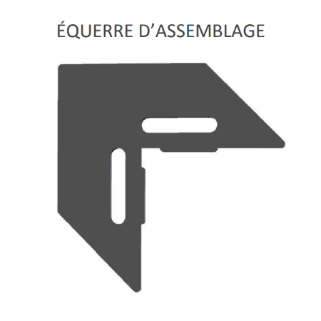 EQUERRE D'ANGLE PI 001 POUR HABILLAGES AB 001/002/003