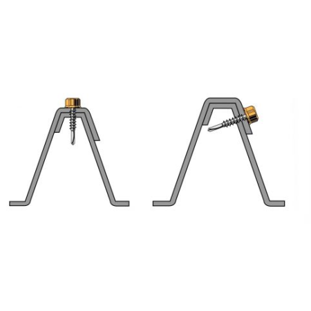 VIS TETALU RAL 9006 4.8X20 AVEC RONDELLE POUR PANNE MÉTALLIQUE